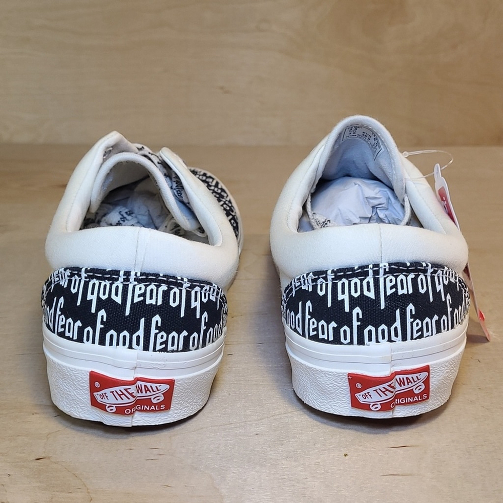 Vans Era X Fear Of God 95 Black White Canvas Shoes - Picture 8 of 14